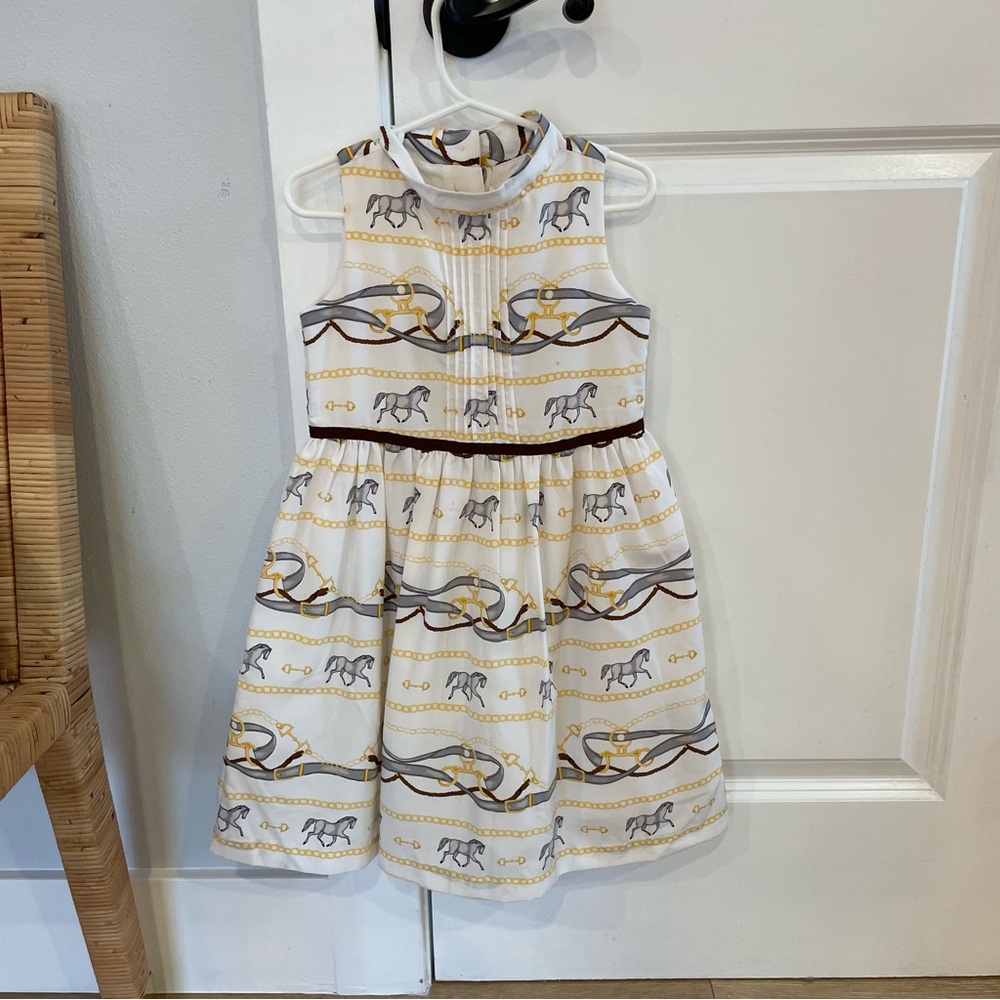 Janie and Jack Dress Size 4 Horse Equestrian